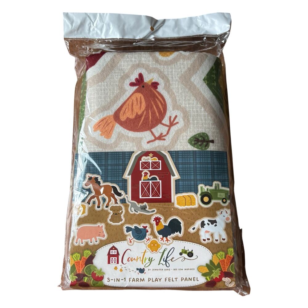 Riley Blake “Country Life” 3-in-1 Farm Play Felt Panel By Jennifer Long - SEALED